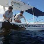 Fishing a sailfish at Tamarindo beach in private boat discovery combo tour